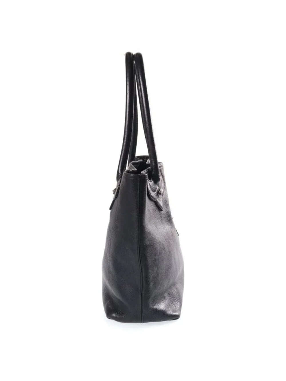 Chrome Hearts FS Tote Ball Studs FS Cross Leather Black with Patch